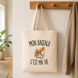 Tote Bag Beige Mon Basenji c’est ma vie
