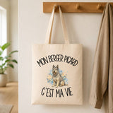 Tote Bag Beige Mon Berger Picard c'est ma vie