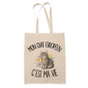 Tote Bag Beige Mon Chat Européen c'est ma vie