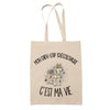 Tote Bag Beige Mon Chien-Loup Tchécoslovaque c'est ma vie