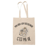 Tote Bag Beige Mon Chien-Loup Tchécoslovaque c'est ma vie