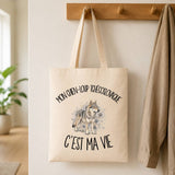 Tote Bag Beige Mon Chien-Loup Tchécoslovaque c'est ma vie
