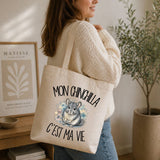 Tote Bag Beige Mon chinchilla c'est ma vie