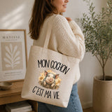 Tote Bag Beige Mon cochon c'est ma vie