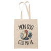 Tote Bag Beige Mon coq c'est ma vie