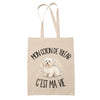 Tote Bag Beige Mon Coton de Tuléar c'est ma vie