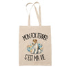 Tote Bag Beige Mon Fox Terrier c'est ma vie