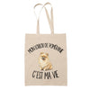 Tote Bag Beige Mon Loulou de Poméranie c'est ma vie