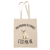 Tote Bag Beige Mon Montagne des Pyrénées c'est ma vie