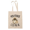 Tote Bag Beige Mon Pékinois c'est ma vie