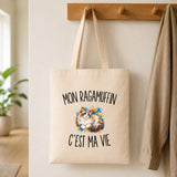 Tote Bag Beige Mon Ragamuffin c’est ma vie