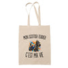 Tote Bag Beige Mon Scottish Terrier c’est ma vie