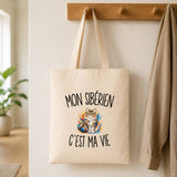 Tote Bag Beige Mon Sibérien c’est ma vie