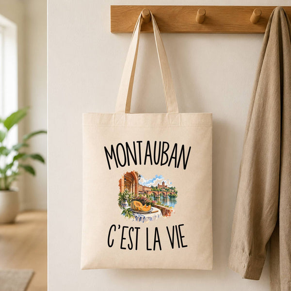 Tote Bag Beige Montauban c’est la vie