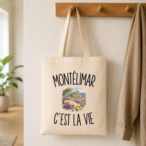 Tote Bag Beige Montélimar c’est la vie