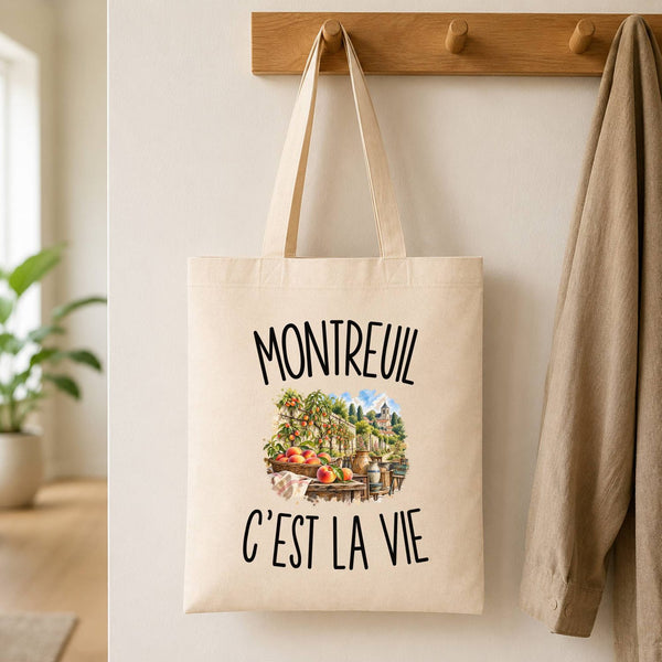 Tote Bag Beige Montreuil c’est la vie