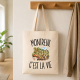 Tote Bag Beige Montreuil c’est la vie