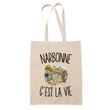 Tote Bag Beige Narbonne c’est la vie