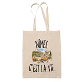 Tote Bag Beige Nîmes c’est la vie