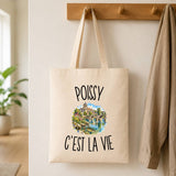 Tote Bag Beige Poissy c’est la vie