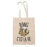 Tote Bag Beige Rennes c’est la vie