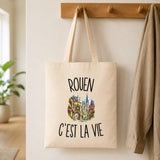 Tote Bag Beige Rouen c’est la vie