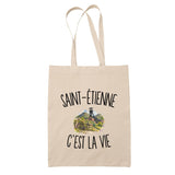 Tote Bag Beige Saint-Étienne c’est la vie