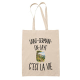 Tote Bag Beige Saint-Germain-en-Laye c’est la vie