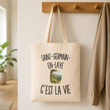 Tote Bag Beige Saint-Germain-en-Laye c’est la vie