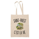 Tote Bag Beige Saint-Priest c’est la vie