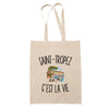 Tote Bag Beige Saint-Tropez c’est la vie