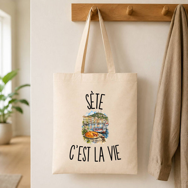 Tote Bag Beige Sète c’est la vie