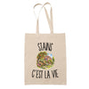 Tote Bag Beige Stains c’est la vie