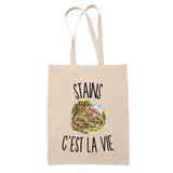 Tote Bag Beige Stains c’est la vie
