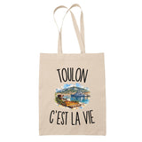 Tote Bag Beige Toulon c’est la vie