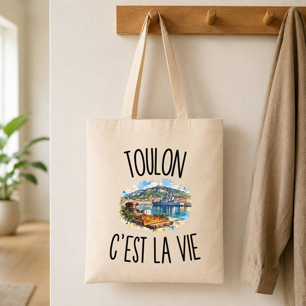 Tote Bag Beige Toulon c’est la vie