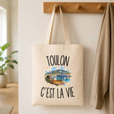Tote Bag Beige Toulon c’est la vie