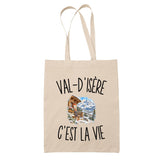 Tote Bag Beige Val-d’Isère c’est la vie