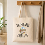 Tote Bag Beige Valenciennes c’est la vie
