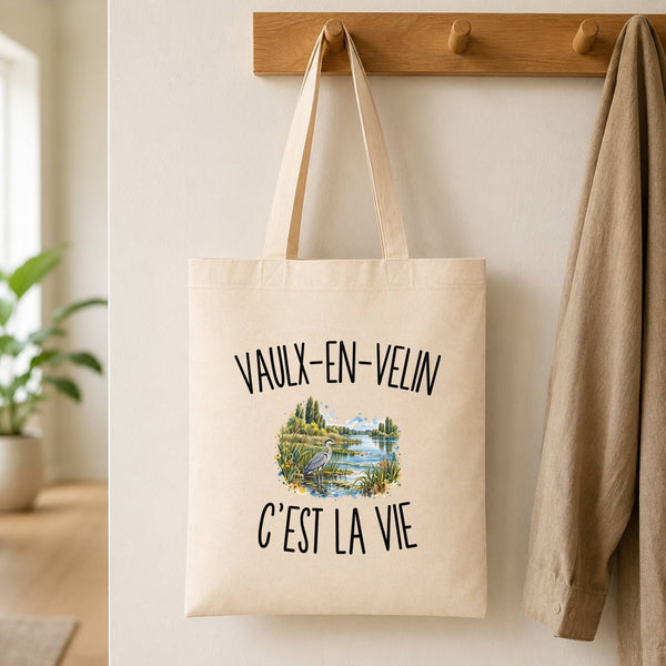 Tote Bag Beige Vaulx-en-Velin c’est la vie
