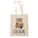 Tote Bag Beige Venise c’est la vie