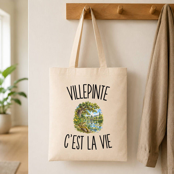 Tote Bag Beige Villepinte c’est la vie