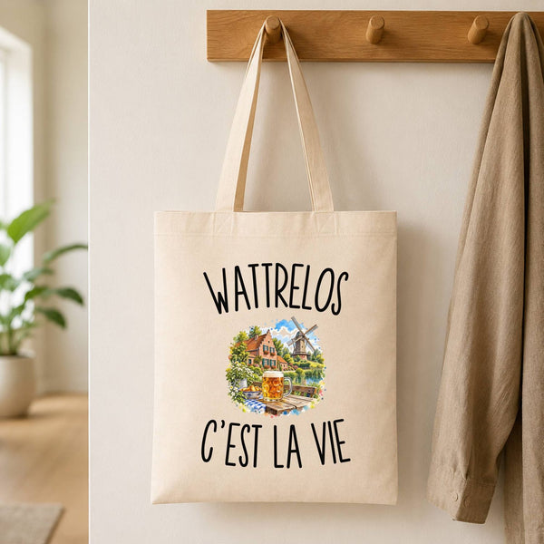 Tote Bag Beige Wattrelos c’est la vie