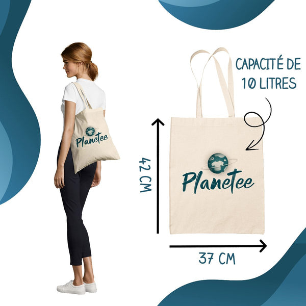 Tote Bag personnalisable petit sac Prénom / Métier Adorée - Planetee