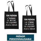 Tote Bag personnalisable Prénom / Métier a pris sa retraite - Planetee