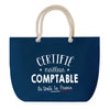 Sac de plage Bleu anse corde Certifié meilleur Comptable