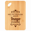 Planche bambou gravée personnalisée femme idée cadeau Fête des Mères apéro 30×20 prénom cuisine plateau fromage anniversaire noel maman mamie