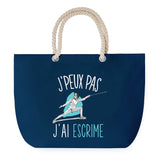 Sac de plage Bleu anse corde J'peux Pas Escrime