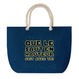 Sac de plage Bleu anse corde Saut En Hauteur soit avec toi