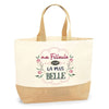 Sac Jute Fête des Mères Fêtes des Pères Mamie Papi Famille Idée Cadeau anniversaire Noël Travail Boulot Métier Départ Retraite Collègue Femme Homme